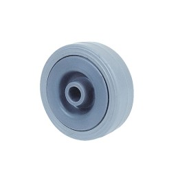 1 pcs - Guitel Hervieu Grey Thermoplastic Rubber Quiet Operation Trolley Wheel, 12kg