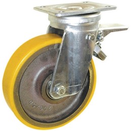 1 pcs - Guitel Hervieu Braked Swivel Castor Wheel, 700kg Capacity, 150mm Wheel