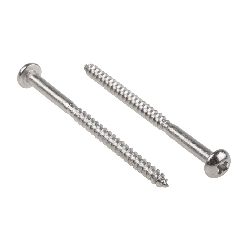 1 Bag of 50 - RS PRO Pozidriv Round Stainless Steel Wood Screw, A2 304, 5mm Thread, 75mm Length