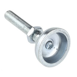 1 pcs - Bosch Rexroth M12 Thread Galvanised Steel Adjustable Foot, 10mm Groove