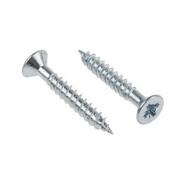 1 Bag of 50 - RS PRO Pozidriv Countersunk Steel Wood Screw Bright Zinc Plated, No. 12 Thread, 1.1/2in Length