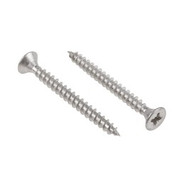 1 Bag of 50 - RS PRO Pozidriv Countersunk Stainless Steel Wood Screw, A2 304, 6mm Thread, 60mm Length