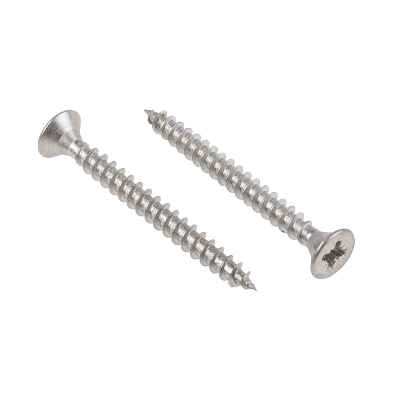 1 Bag of 50 - RS PRO Pozidriv Countersunk Stainless Steel Wood Screw, A2 304, 6mm Thread, 60mm Length
