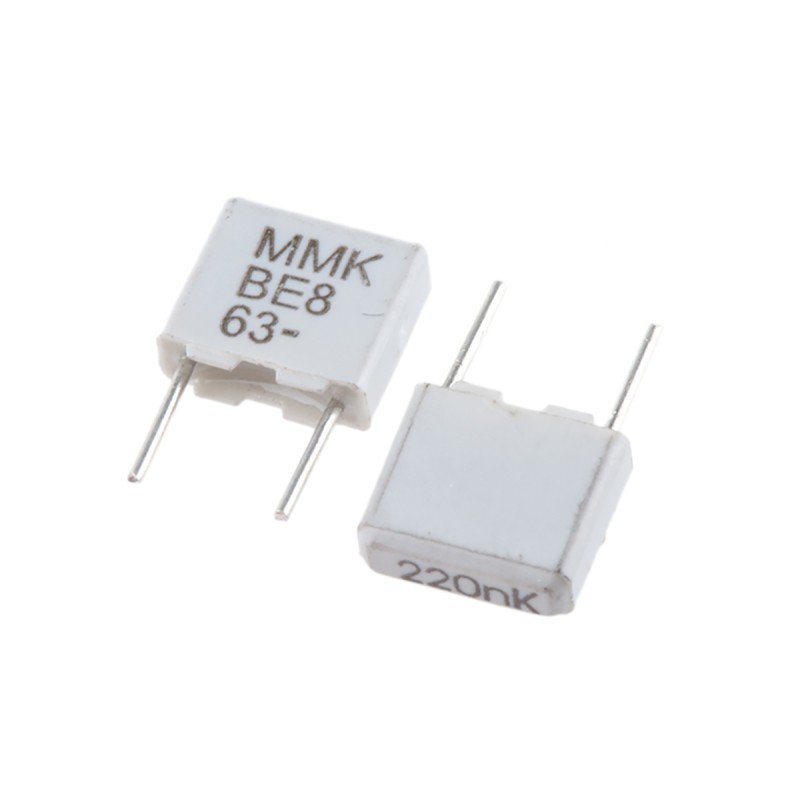 2000 pcs - KEMET MMK Polyester Film Capacitor, 40 V ac, 63 V dc, ±10%, 220nF, Through Hole