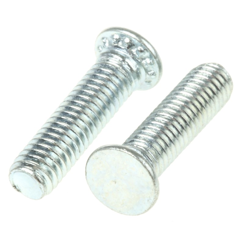 1 Bag of 50 - RS PRO Steel Zinc plated & clear Passivated Self Clinching Stud, M3, length-12mm