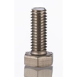 1 Bag of 50 - Plain Stainless Steel Hex, Hex Bolt, M8 x 20mm