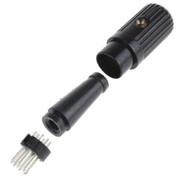 1 pcs - RS PRO 8 Pole Din Plug, DIN 41524, DIN 45322, DIN 45326, DIN 45327, DIN 45329, 2A, 34 V ac/dc, Male, Cable Mount