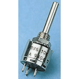 50 pcs - Vishay 100kΩ Rotary Potentiometer 1-Gang Panel Mount, PRV6SAABJYB25104KA