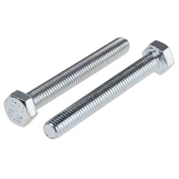 1 Bag of 50 - Zinc Plated Steel Hex, Hex Bolt, M5 x 40mm