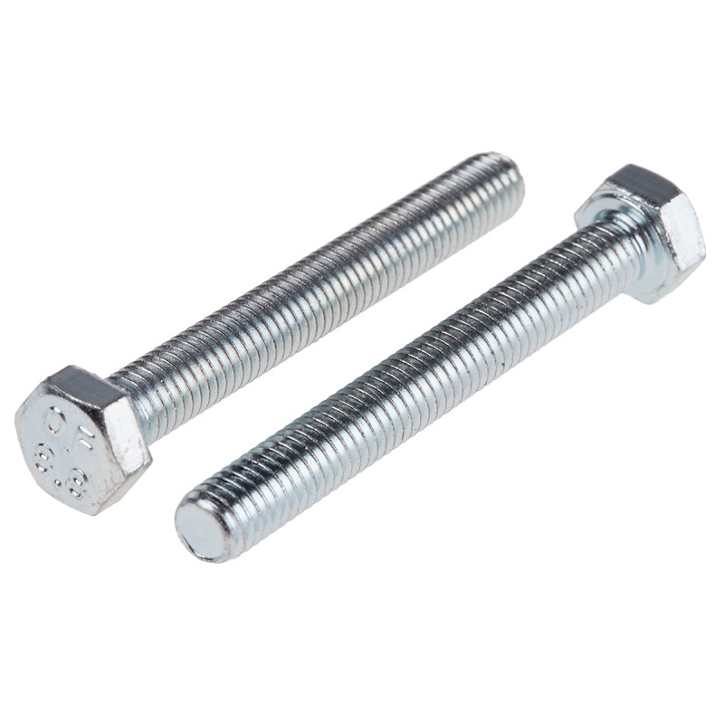 1 Bag of 50 - Zinc Plated Steel Hex, Hex Bolt, M5 x 40mm