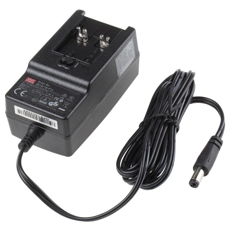 1 pcs - MEAN WELL 18W Plug-In AC/DC Adapter 18V dc Output, 1A Output