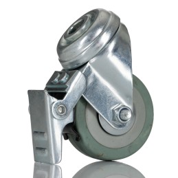 1 pcs - RS PRO Braked Swivel Castor Wheel, 50kg Capacity, 50mm Wheel