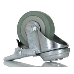 1 pcs - RS PRO Braked Swivel Castor Wheel, 50kg Capacity, 50mm Wheel