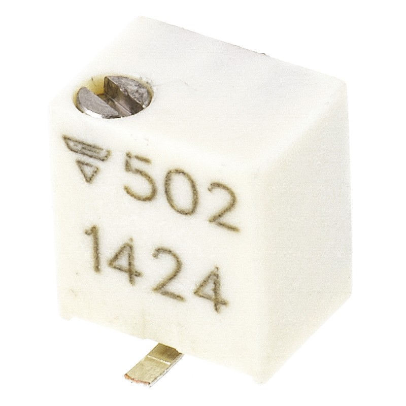 50 pcs - 5kΩ, SMD Trimmer Potentiometer 0.25W Top Adjust Vishay, TSM4