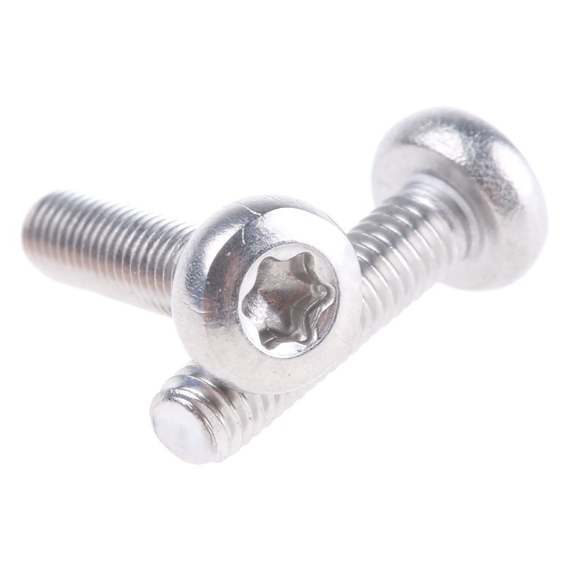 1 Bag of 50 - RS PRO Plain Pan Stainless Steel Torx Screw, M3