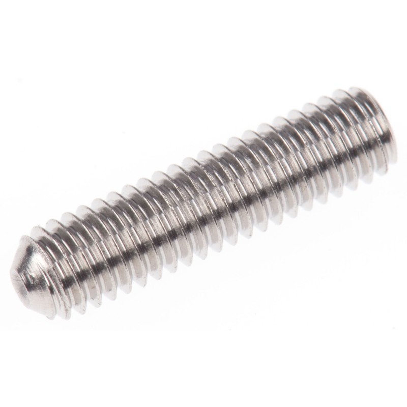 1 Bag of 50 - Plain Stainless Steel Hex Socket Set M3 x 12mm Grub Screw