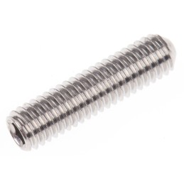 1 Bag of 50 - Plain Stainless Steel Hex Socket Set M3 x 12mm Grub Screw