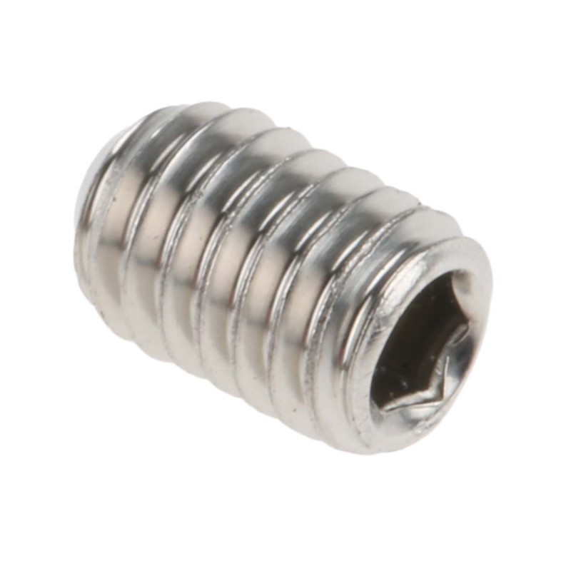 1 Bag of 50 - Plain Stainless Steel Hex Socket Set M4 x 6mm Grub Screw