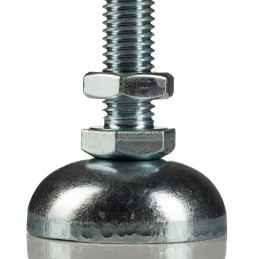 1 pcs - Bosch Rexroth M12 Thread Galvanised Steel Adjustable Foot, 44mm 10mm Groove