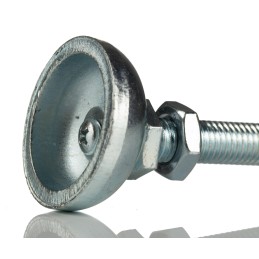 1 pcs - Bosch Rexroth M12 Thread Galvanised Steel Adjustable Foot, 44mm 10mm Groove