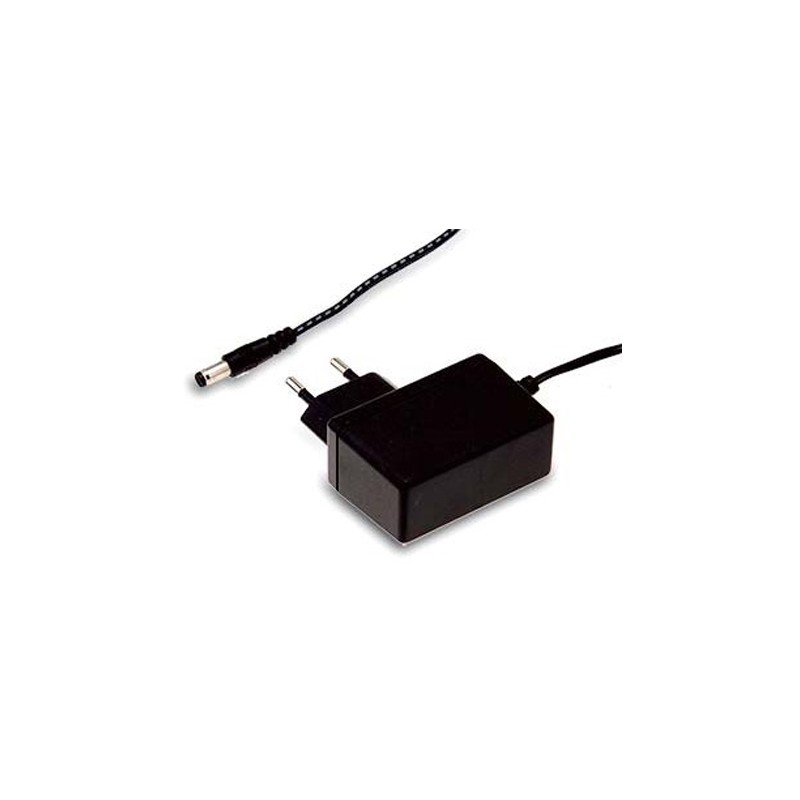 1 pcs - MEAN WELL 12W Plug-In AC/DC Adapter 12V dc Output, 1A Output