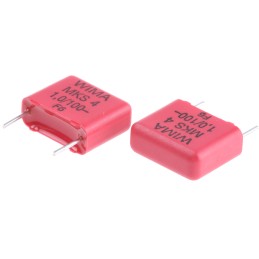 3000 pcs - WIMA MKS4 Polyester Film Capacitor, 63 V ac, 100 V dc, ±10%, 1μF, Through Hole