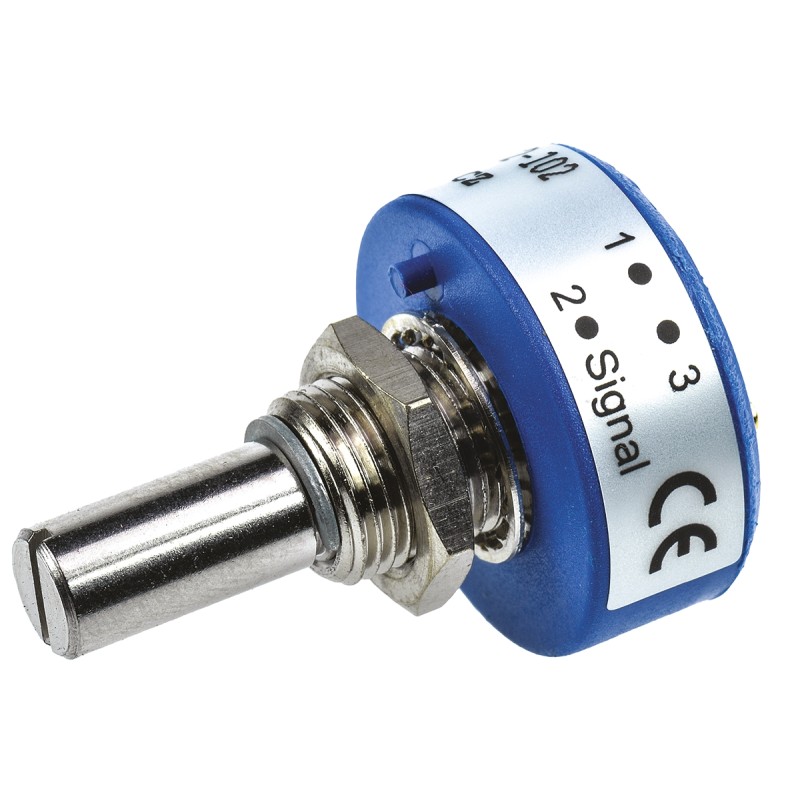 50 pcs - Vishay 1kΩ Rotary Potentiometer Continuous-Turns 1-Gang Panel Mount, 357B0102MAB251S22