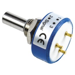 50 pcs - Vishay 1kΩ Rotary Potentiometer Continuous-Turns 1-Gang Panel Mount, 357B0102MAB251S22