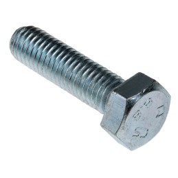 1 Bag of 50 - Zinc plated & clear Passivated Steel Hex, Hex Bolt, M8 x 30mm