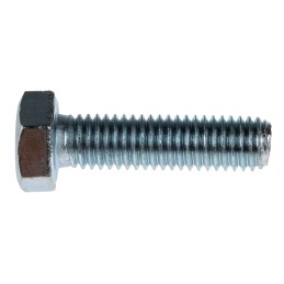 1 Bag of 50 - Zinc plated & clear Passivated Steel Hex, Hex Bolt, M8 x 30mm