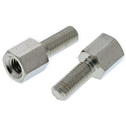 1 Bag of 50 - Essentra Standoff, M3 x M3 Thread, 5mm Body, Brass, Male/Female, 8mm Stud