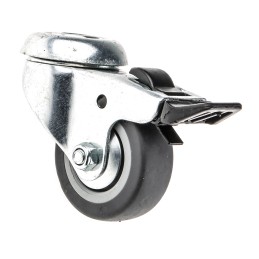 1 pcs - Guitel Hervieu Braked Swivel Castor Wheel, 40kg Capacity, 50mm Wheel