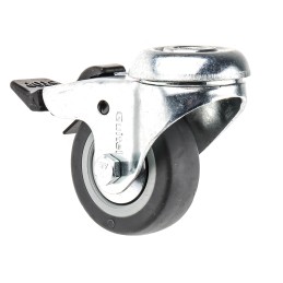 1 pcs - Guitel Hervieu Braked Swivel Castor Wheel, 40kg Capacity, 50mm Wheel