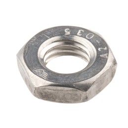 1 Bag of 50 - RS PRO, Plain Stainless Steel Hex Nut, DIN 439B, M10