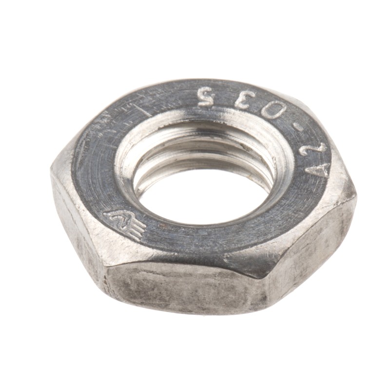 1 Bag of 50 - RS PRO, Plain Stainless Steel Hex Nut, DIN 439B, M10
