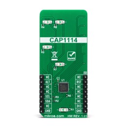 1 pcs - MikroElektronika CapSense 2 Click Capacitive Touch Add On Board for CAP1114 for mikroBUS socket