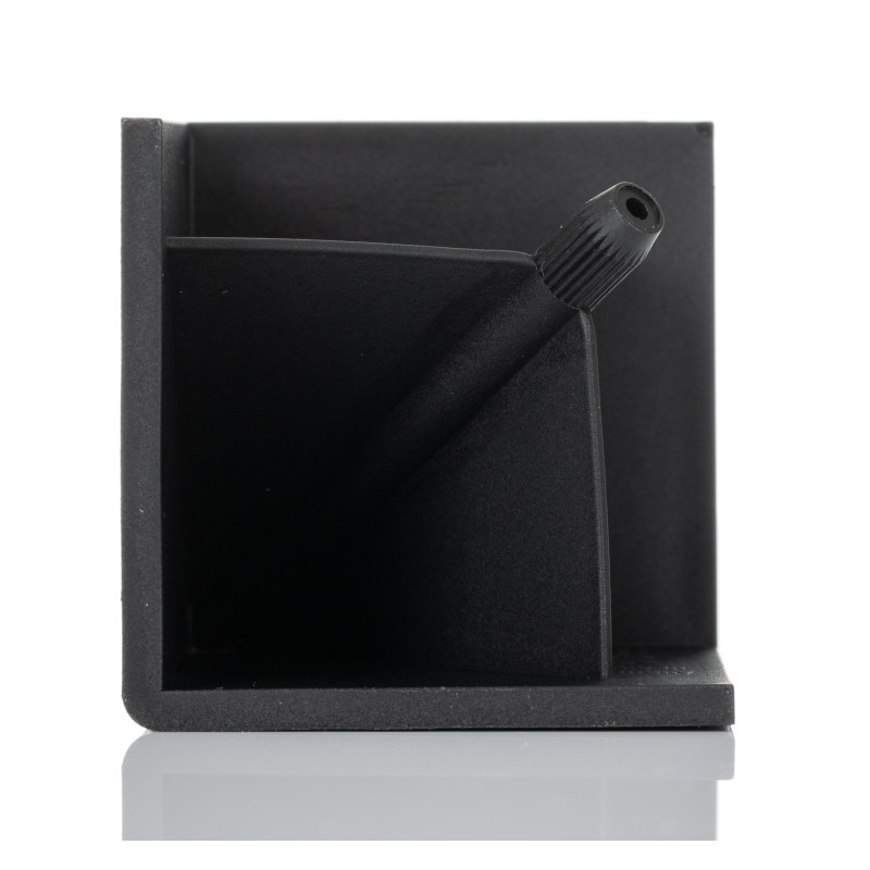 1 pcs - Bosch Rexroth Black Polypropylene Corner Bracket Cap, 45 x 45R Strut Profile, 10mm Groove