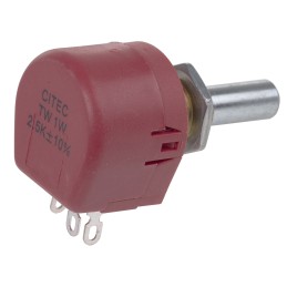 500 pcs - TE Connectivity 2.5kΩ Rotary Potentiometer 1-Gang Panel Mount, TW1252KA