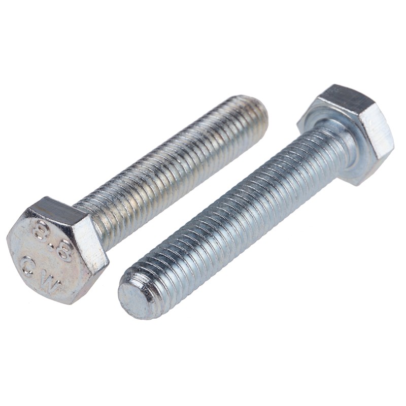 1 Bag of 50 - Zinc Plated Steel Hex, Hex Bolt, M8 x 45mm