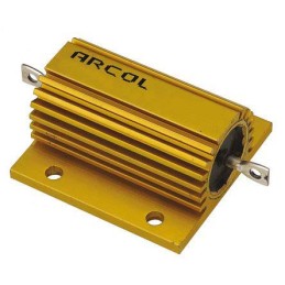 60 pcs - Arcol, 1Ω 75W Wire Wound Chassis Mount Resistor HS75 1R J ±5%