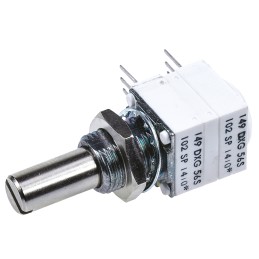 60 pcs - Vishay 1kΩ Rotary Potentiometer 2-Gang, Panel Mount (Through Hole), 14920F0GJSX13102KA