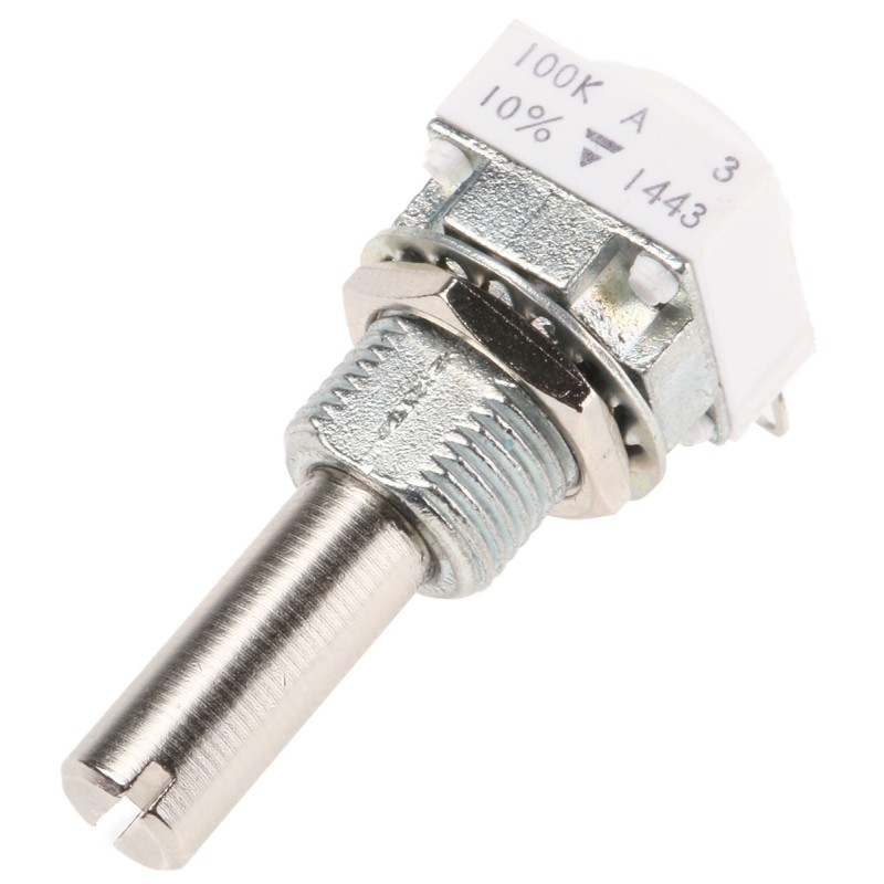 60 pcs - Vishay 100kΩ Rotary Potentiometer 1-Gang Panel Mount, P11S1V0FLSY00104KA