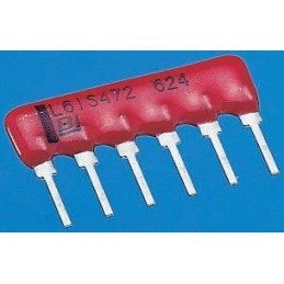 25 pcs - Bourns Bussed Resistor Network 47kΩ ±2% 9 Resistors, 1.25W Total, SIP package 4600X Through Hole