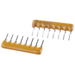 25 pcs - Bourns, 4600X 2.2kΩ ±2% Isolated Resistor Array, 4 Resistors, 1W total, SIP, Through Hole