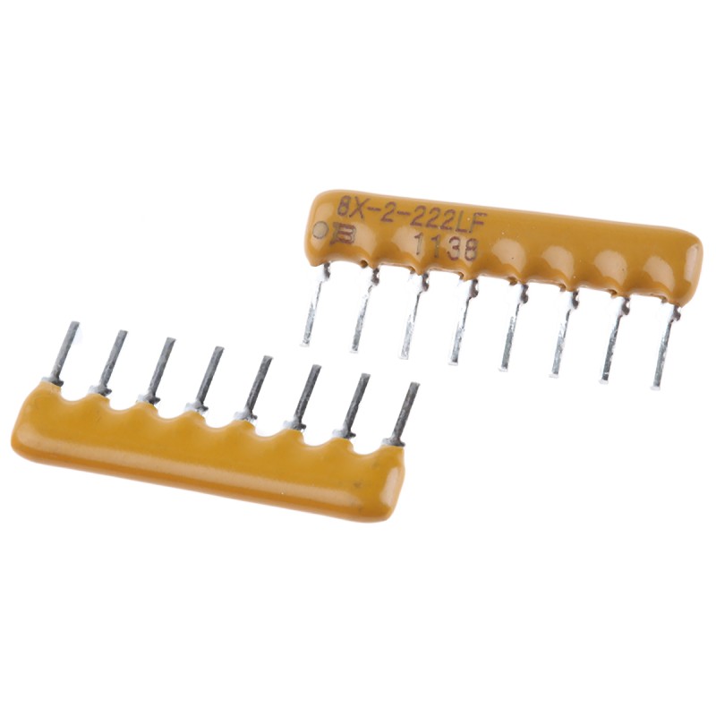 25 pcs - Bourns, 4600X 2.2kΩ ±2% Isolated Resistor Array, 4 Resistors, 1W total, SIP, Through Hole