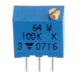 5 pcs - 2kΩ, Through Hole Trimmer Potentiometer 0.25 W @ 85 °C Top Adjust TT Electronics/BI, 64