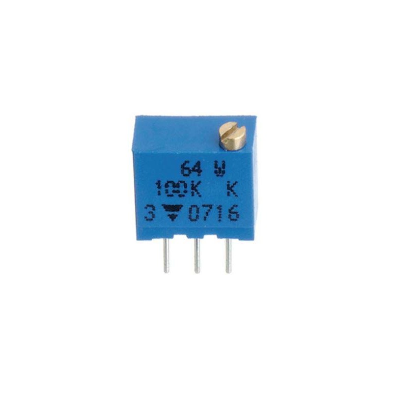 5 pcs - 2kΩ, Through Hole Trimmer Potentiometer 0.25 W @ 85 °C Top Adjust TT Electronics/BI, 64