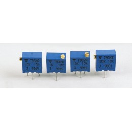 5 pcs - 2kΩ, Through Hole Trimmer Potentiometer 0.5W Top Adjust Vishay, T93