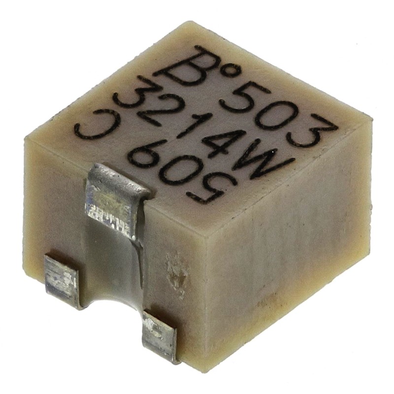 5 pcs - 50kΩ, SMD Trimmer Potentiometer 0.25W Top Adjust Bourns, 3214