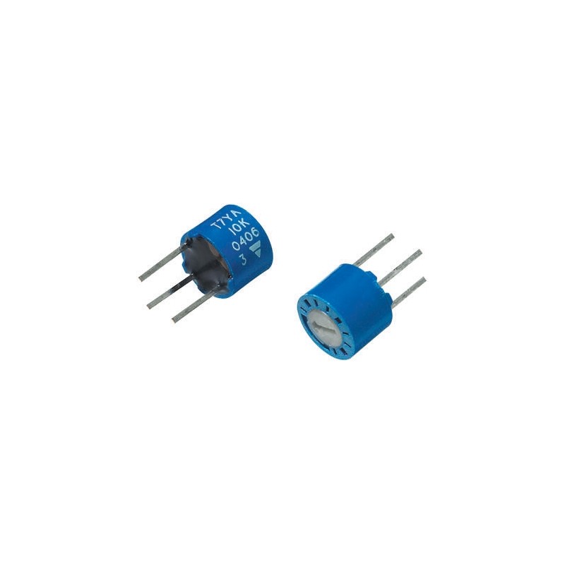 5 pcs - 4.7kΩ, Through Hole Trimmer Potentiometer 0.5W Top Adjust Vishay, T7